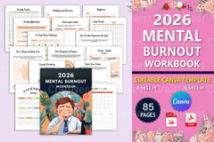 Mental Burnout Workbook: Overcome Stress and Rejuvenate - CraftNest - Digital Crafting and Art