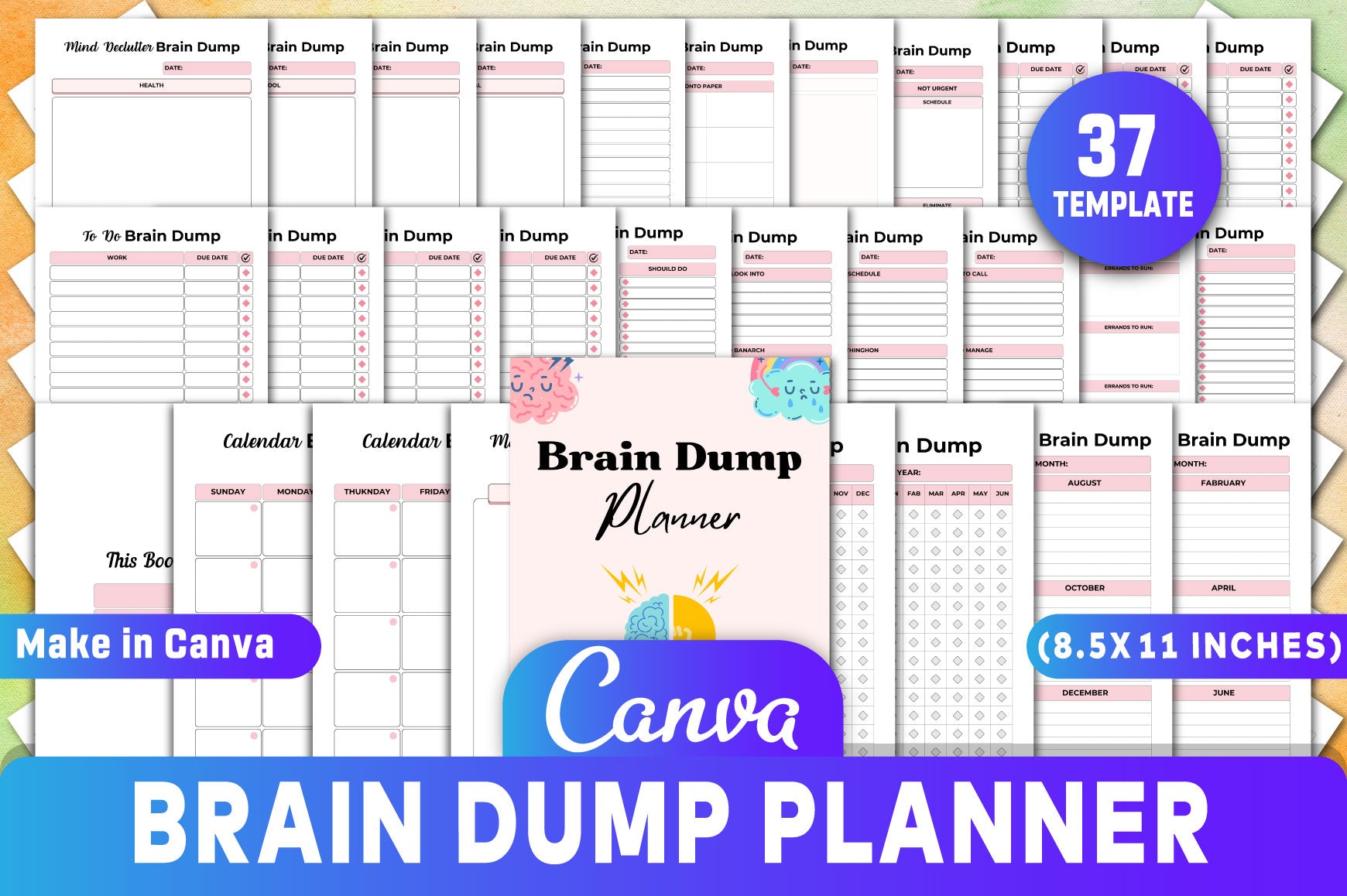 Brain Dump Planner for Effective Organization