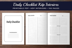 Daily Checklist Planner  Bundle - CraftNest - Digital Crafting and Art