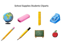 School Supplies Students Clipart - CraftNest - Digital Crafting and Art