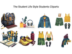 The Student Life Style Students Clipart - CraftNest - Digital Crafting and Art