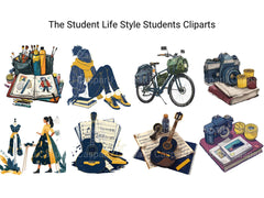 The Student Life Style Students Clipart - CraftNest - Digital Crafting and Art