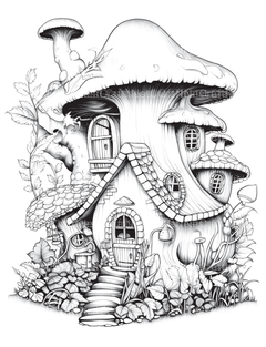 Fairy Houses Coloring Book - CraftNest - Digital Crafting and Art