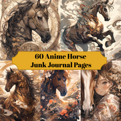 Anime Horse Junk Journal Pages - CraftNest