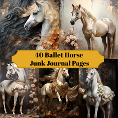 Ballet Horse Junk Journal Pages - CraftNest