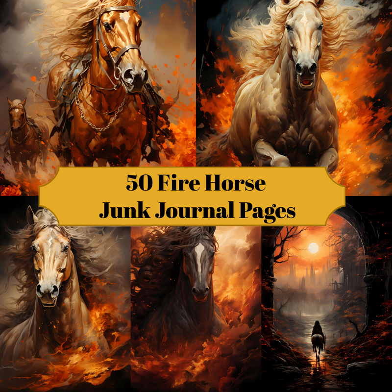 Fire Horse Junk Journal Pages - CraftNest