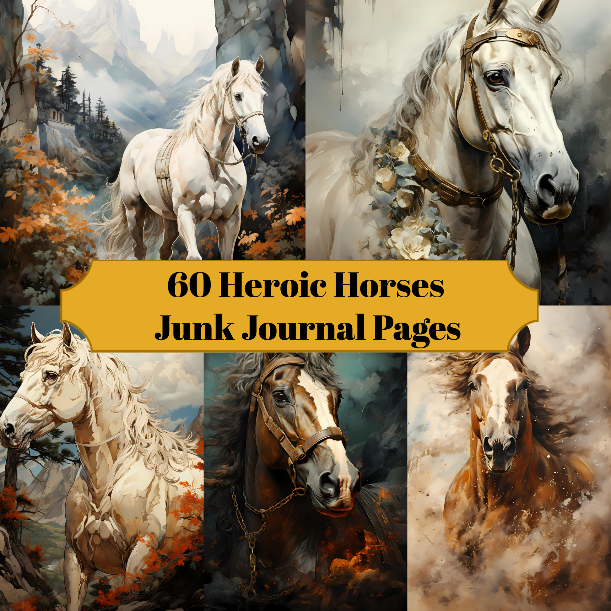 Heroic Horses Junk Journal Pages - CraftNest