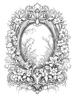 Blooming Mirror Coloring Book - CraftNest - Digital Crafting and Art