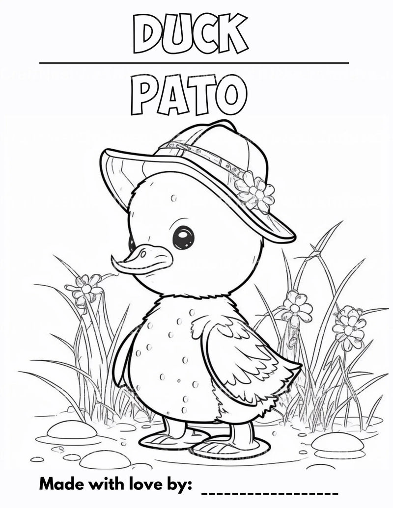 Barnyard Animals Learning Coloring Book - CraftNest - Digital Crafting and Art