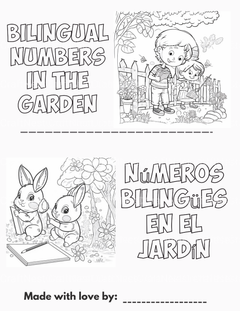 Bilingual Numbers Garden Coloring Book - CraftNest - Digital Crafting and Art