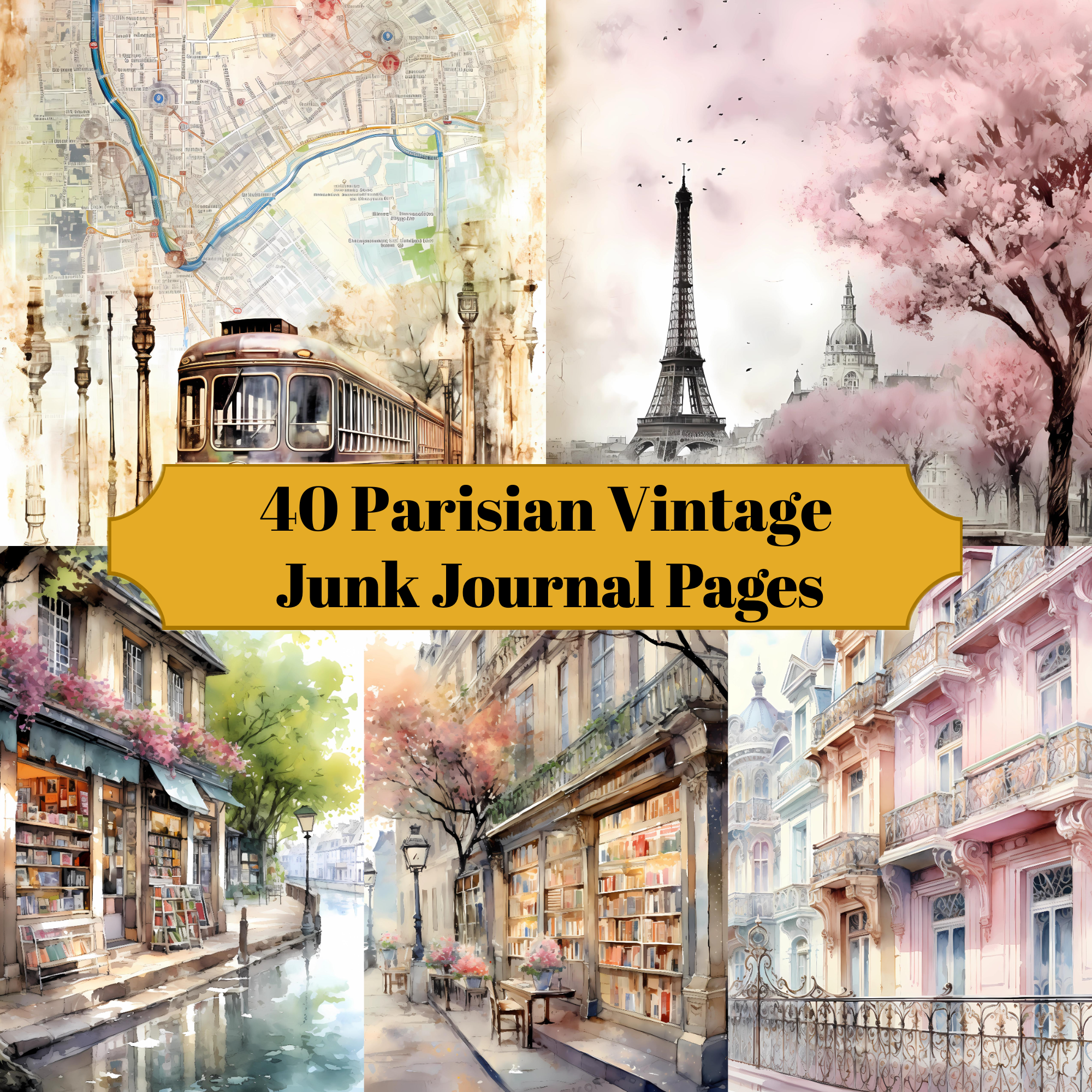 Parisian Vintage Junk Journal Pages - CraftNest