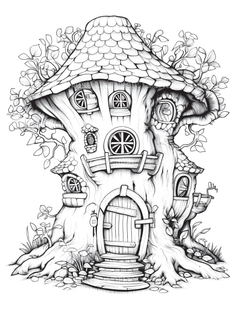 Fairy Houses Coloring Book - CraftNest - Digital Crafting and Art