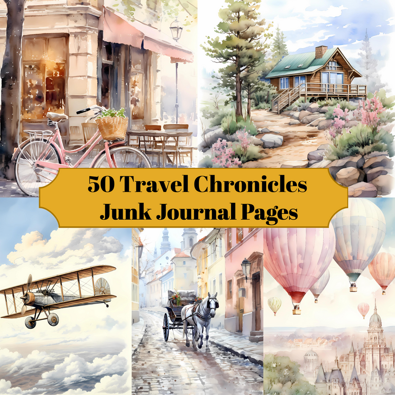 Travel Chronicles Junk Journal Pages - CraftNest