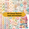 Vintage Buttons Junk Journalseiten