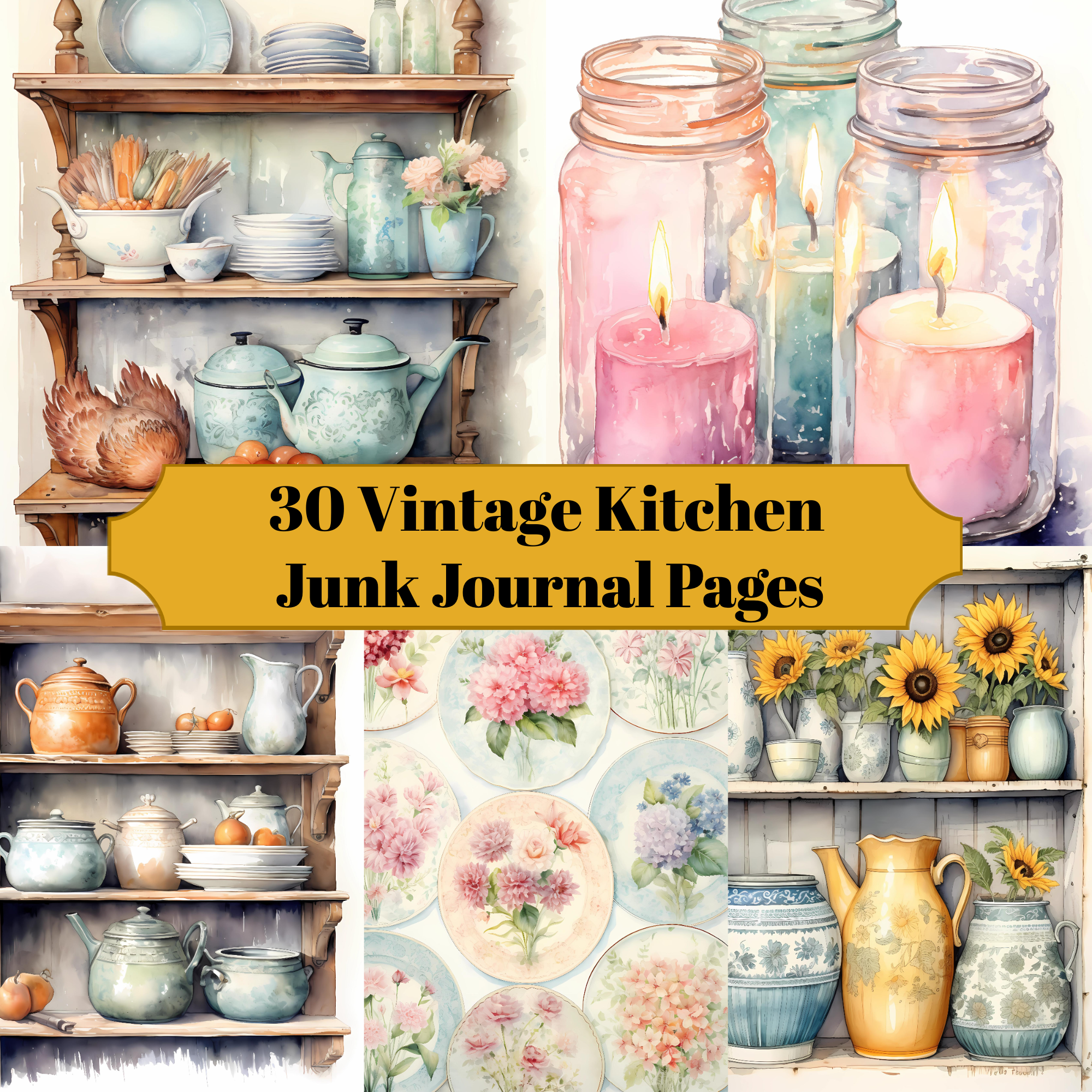 Vintage Kitchen Junk Journal Pages - CraftNest