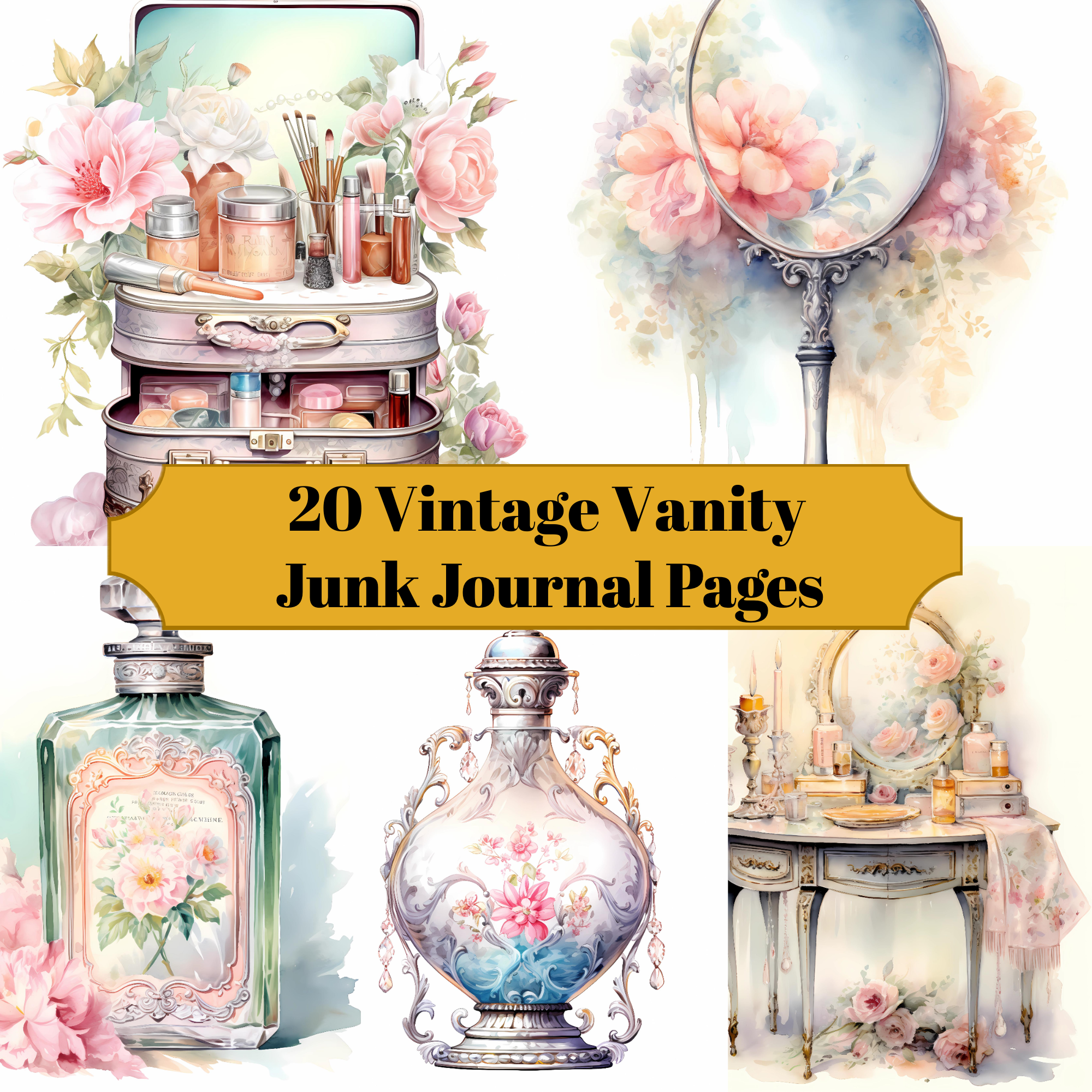 Vintage Vanity Junk Journal Pages - CraftNest