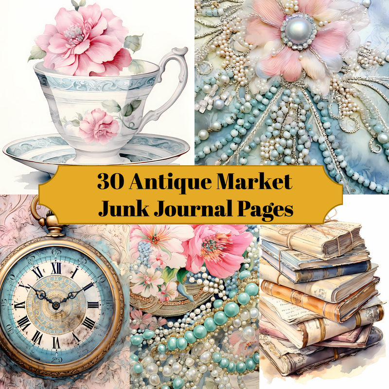 Antique Market Junk Journal Pages - CraftNest