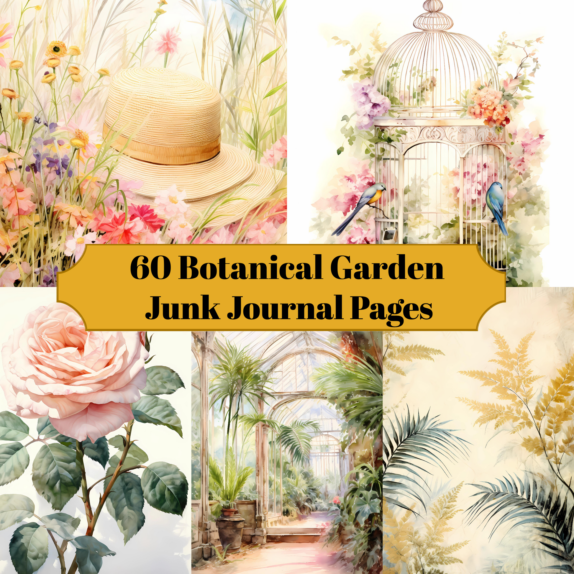 Botanical Garden Junk Journal Pages - CraftNest