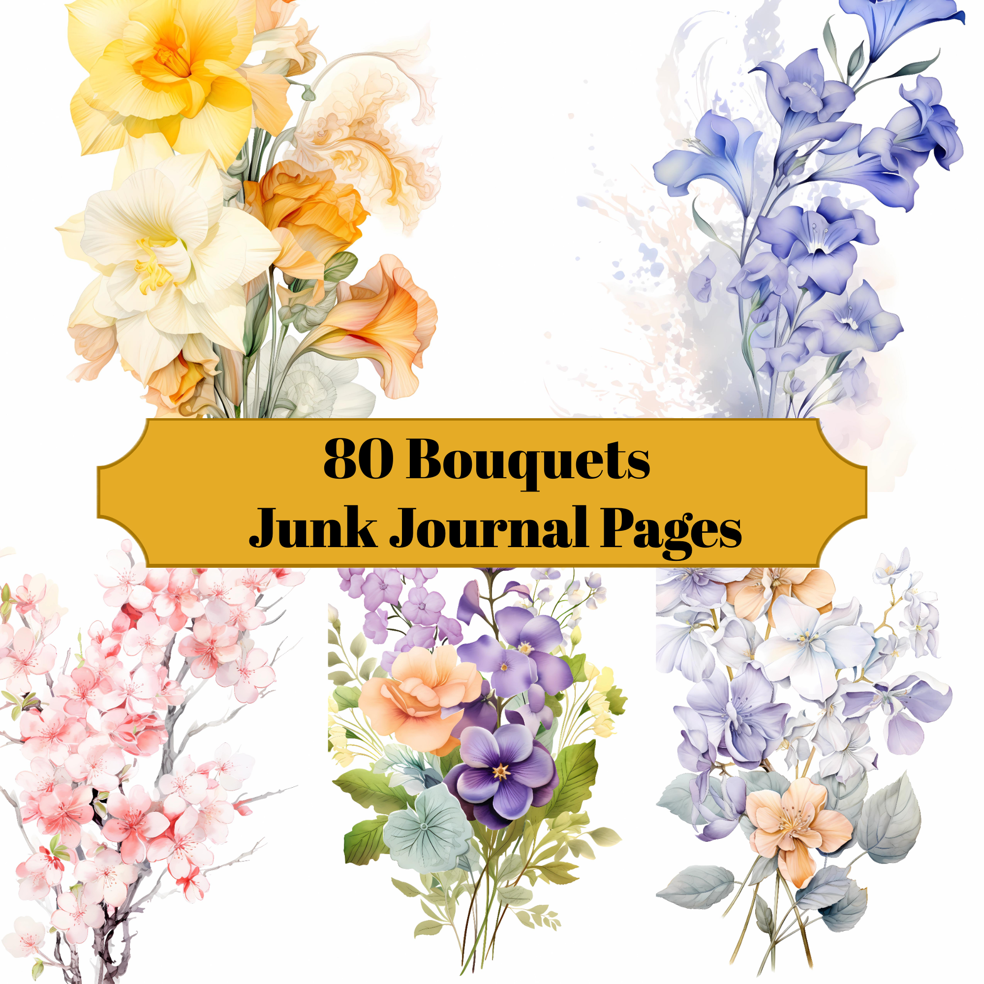 Bouquets Junk Journal Pages - CraftNest