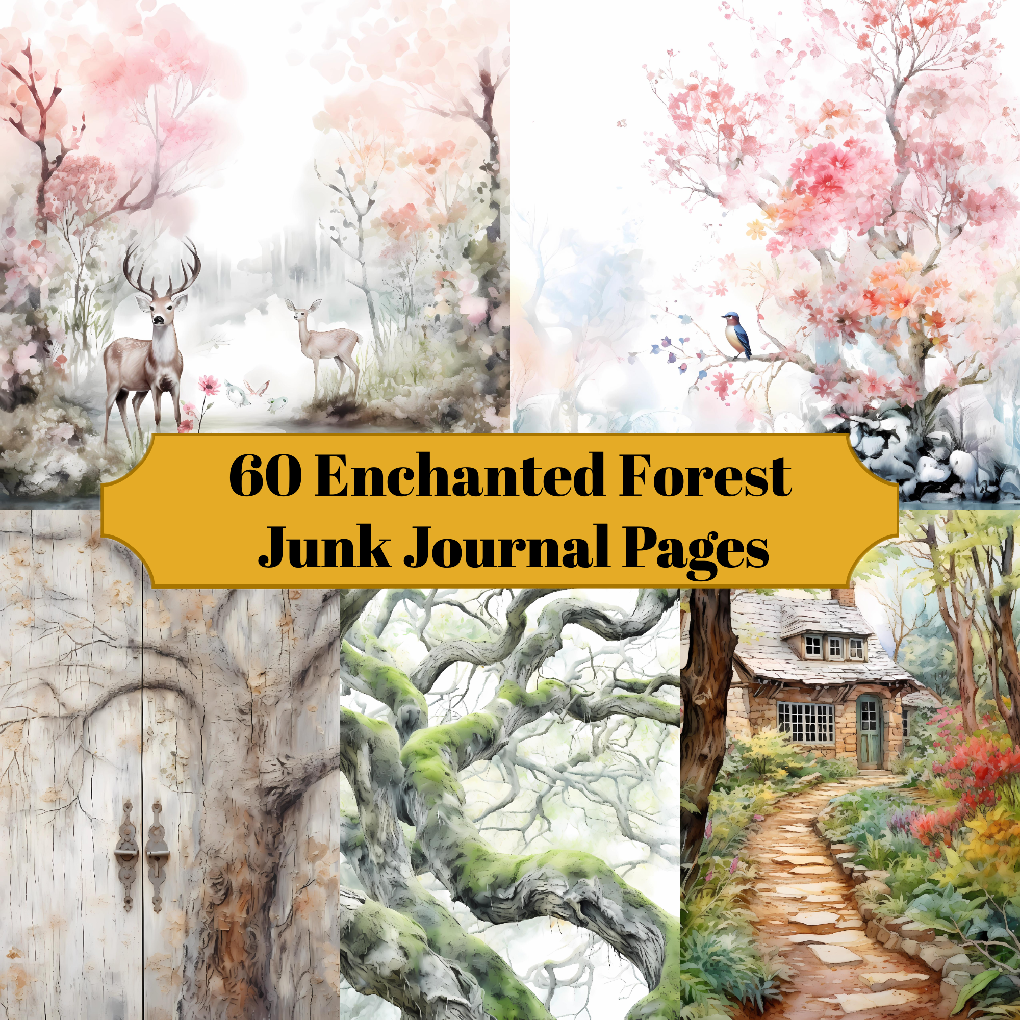 Enchanted Forest Junk Journal Pages