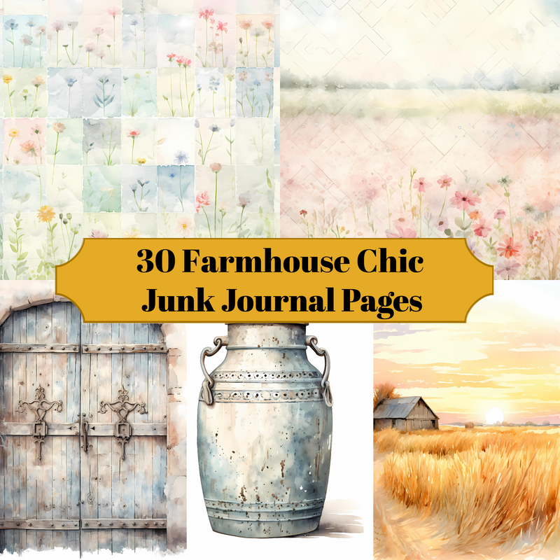 Farmhouse Chic Junk Journal Pages - CraftNest