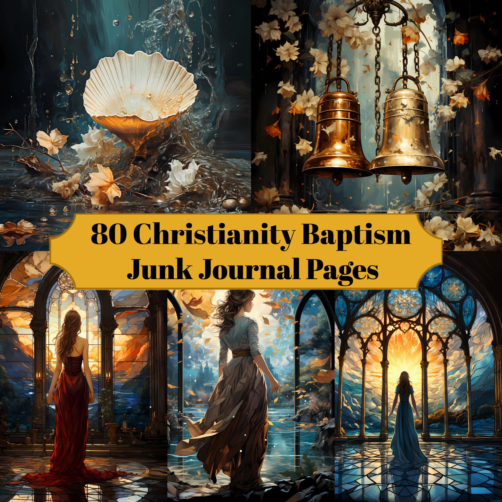 Christianity Baptism Junk Journal Pages - CraftNest