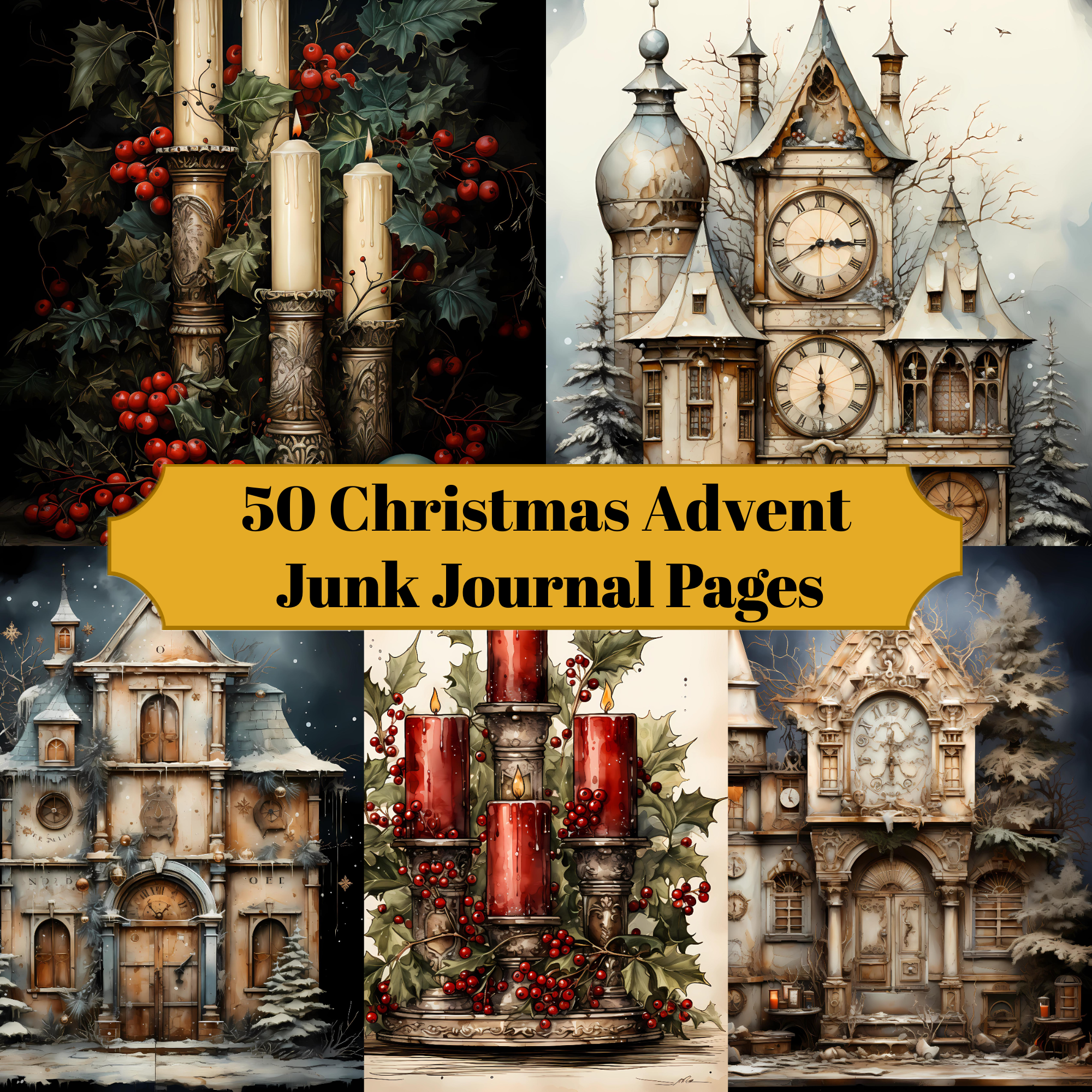 Christmas Advent Junk Journal Pages - CraftNest