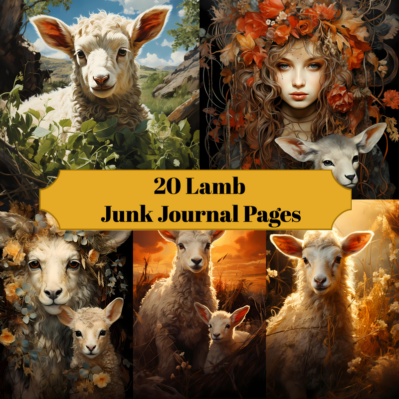 Lamb Junk Journal Pages - CraftNest