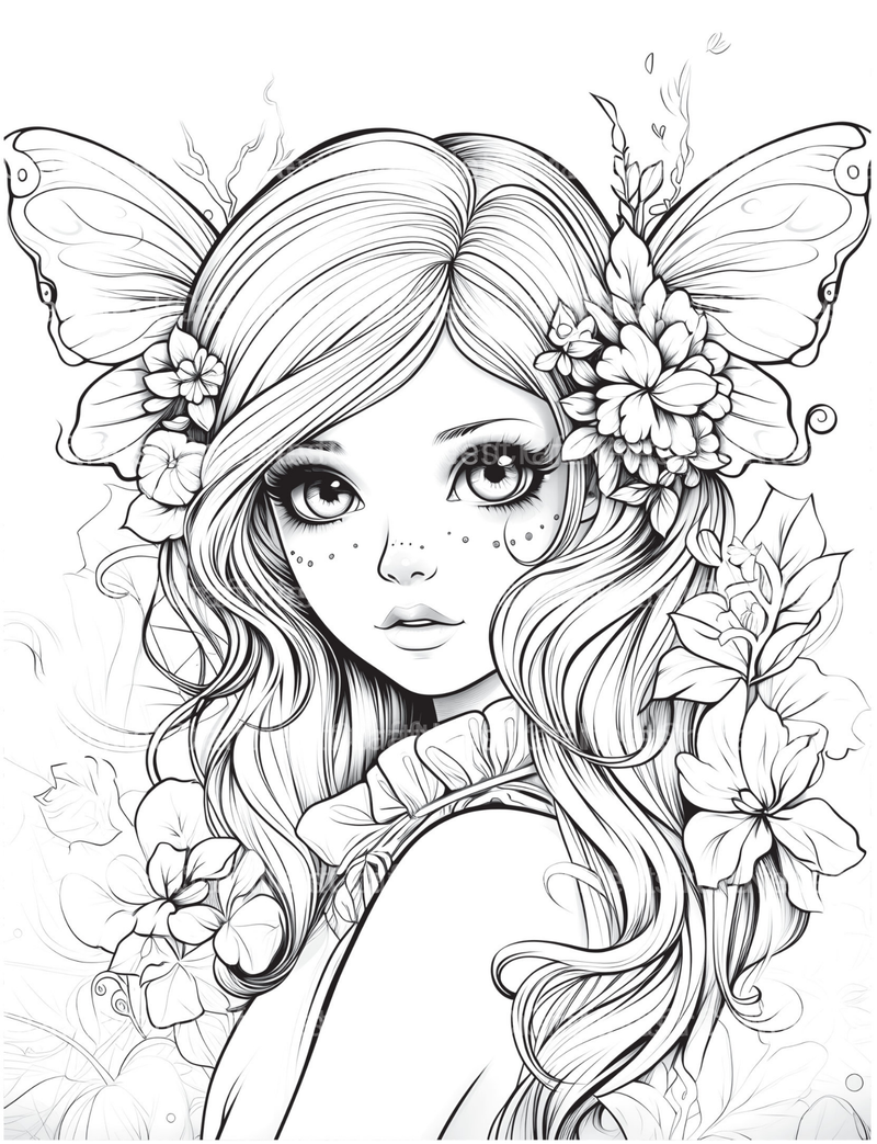 Forest Fairies Coloring Book - CraftNest - Digital Crafting and Art