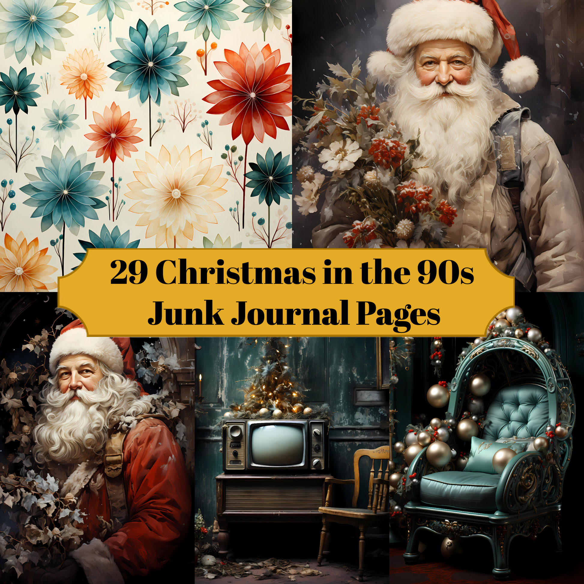 Christmas In The 90s Junk Journal Pages - CraftNest