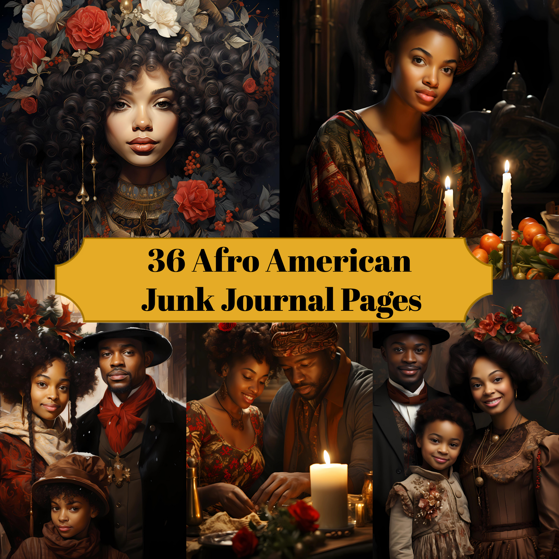 Afro-American Christmas Junk Journal Pages - CraftNest