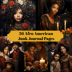 Afro-American Christmas Junk Journal Pages - CraftNest