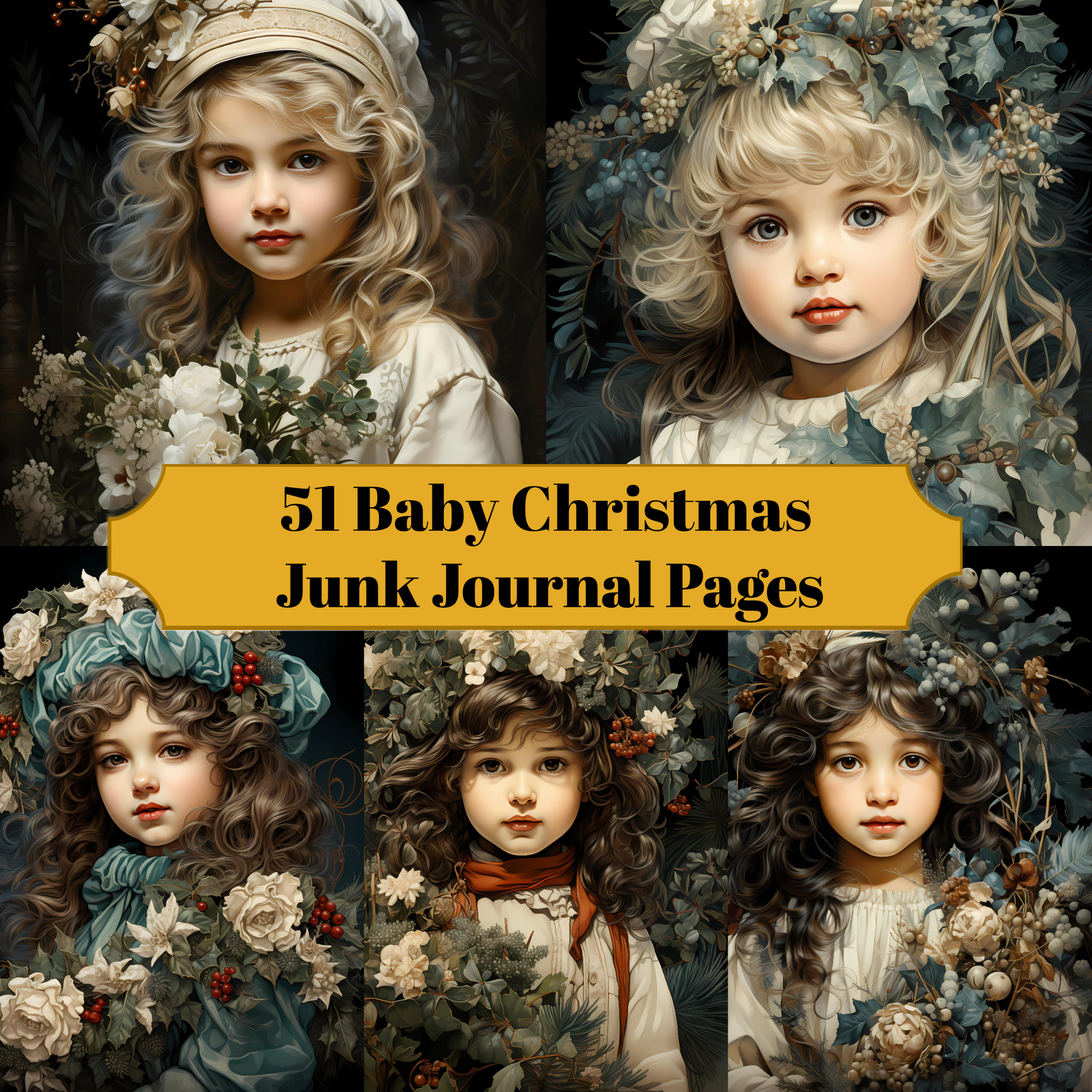 Baby Christmas Junk Journal Pages - CraftNest