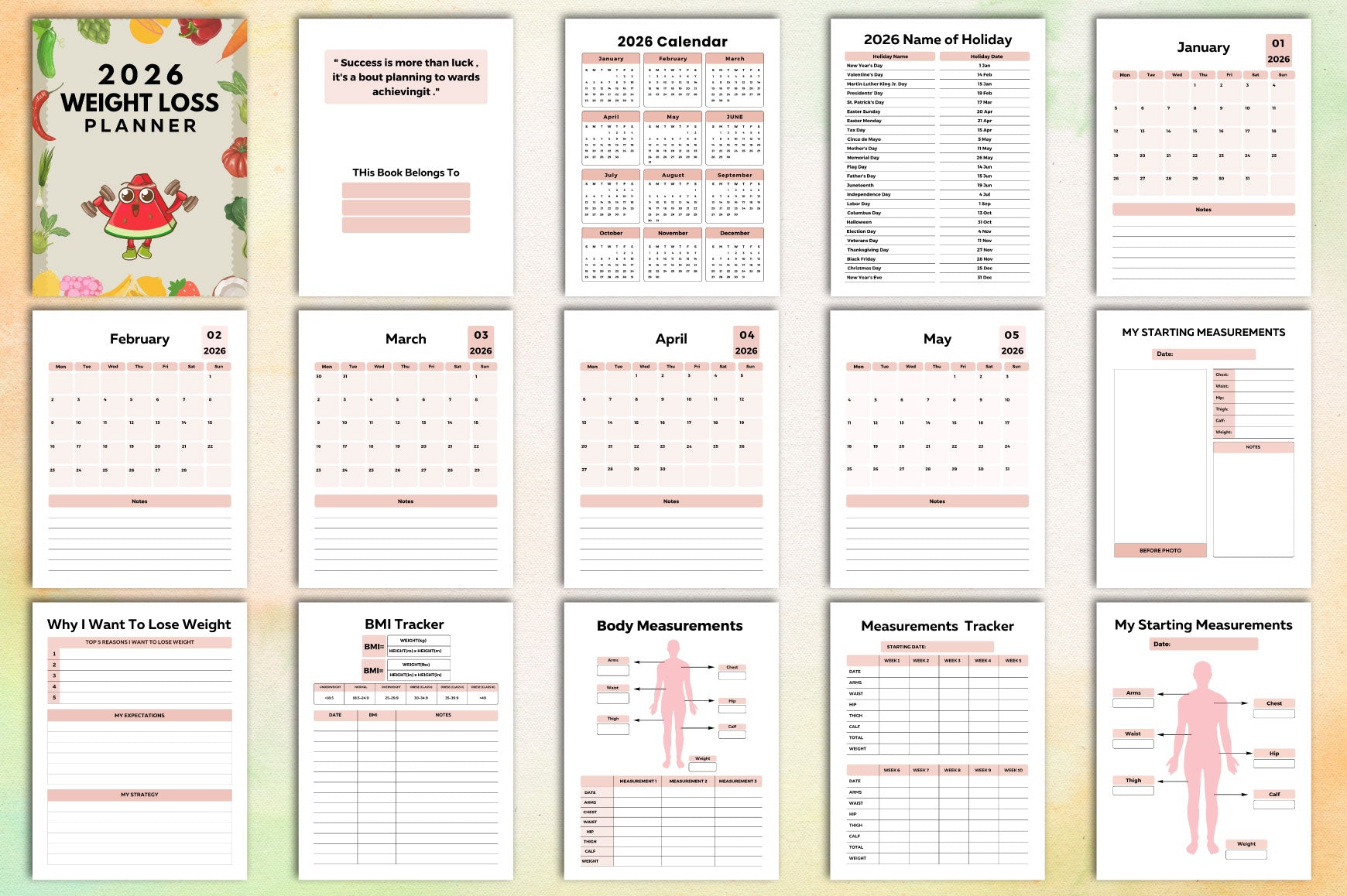 Weight Loss Planner