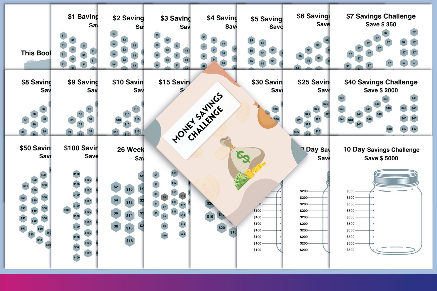 Money Savings Challenge Planner