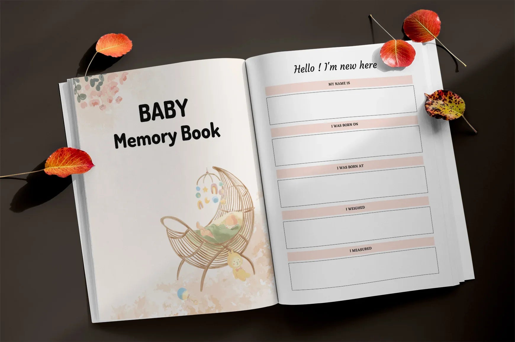 Baby Memory Book KDP Planner - CraftNest - Digital Crafting and Art