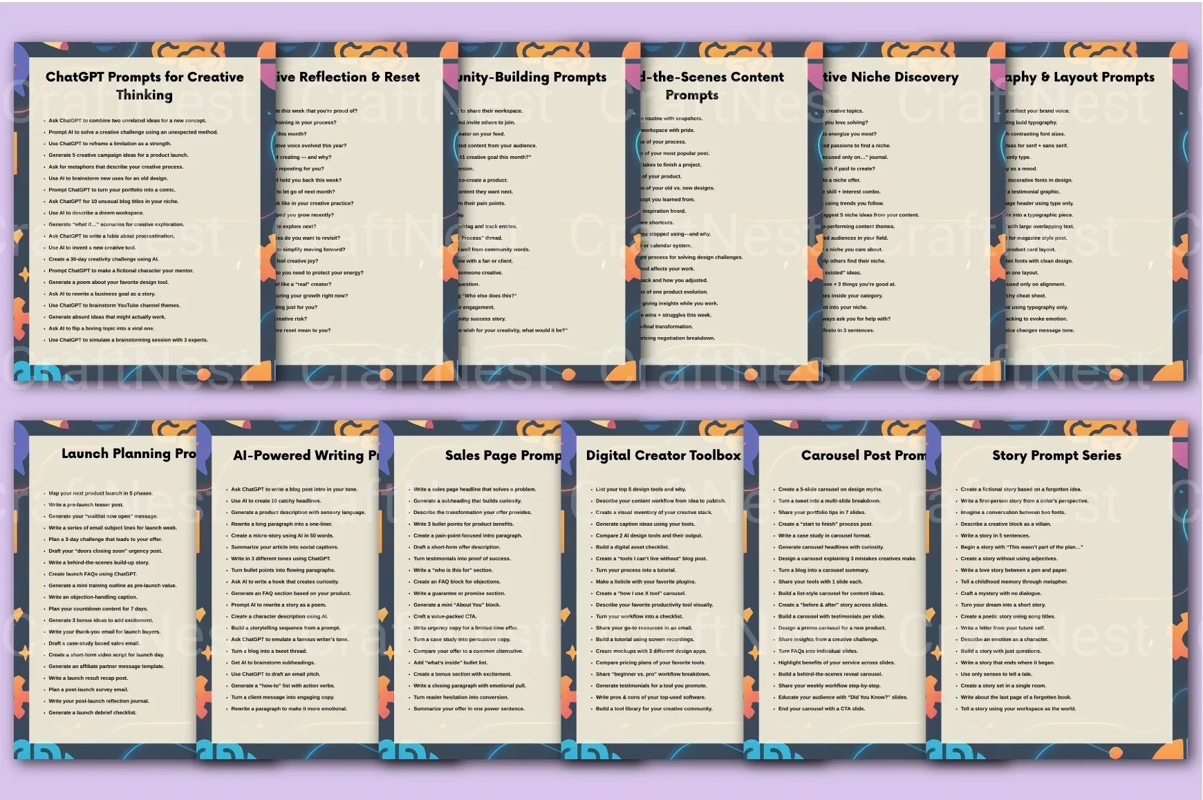 Creative Prompts for Designers, Writers, and Creators - CraftNest - Digital Crafting and Art