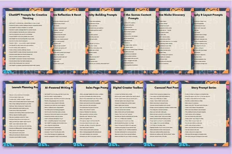 Creative Prompts for Designers, Writers, and Creators - CraftNest - Digital Crafting and Art