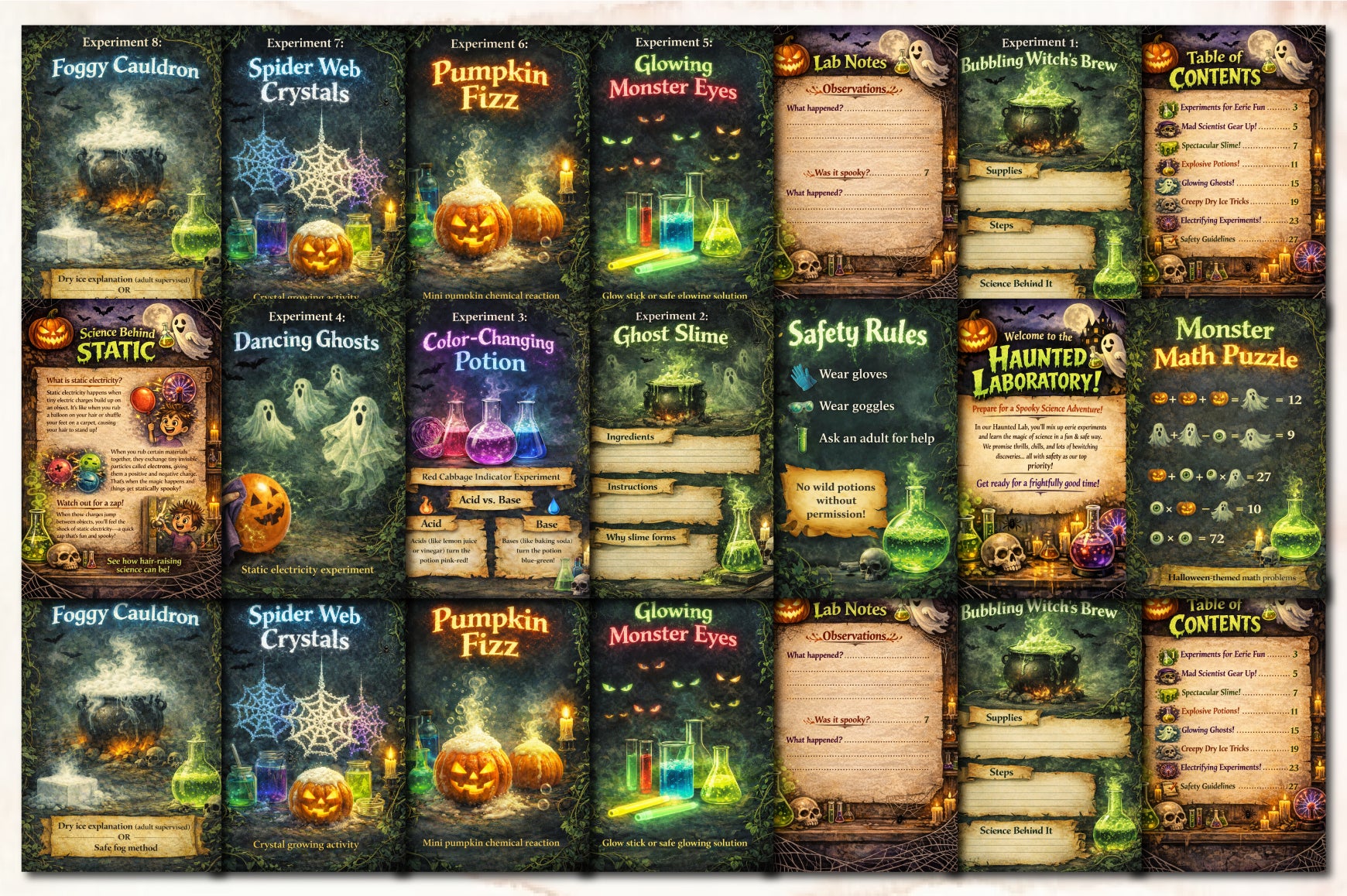 Creepy Chemistry Halloween Science Lab Planner
