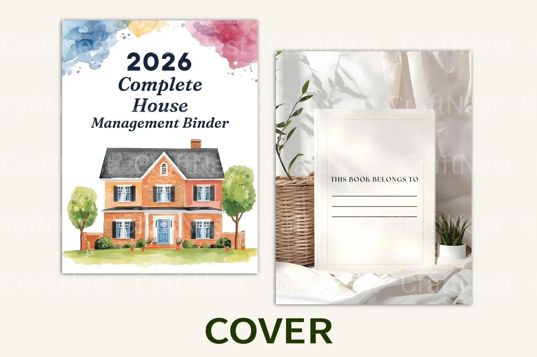 Complete House Management Binder for Efficient Home Organization - CraftNest - Digital Crafting and Art