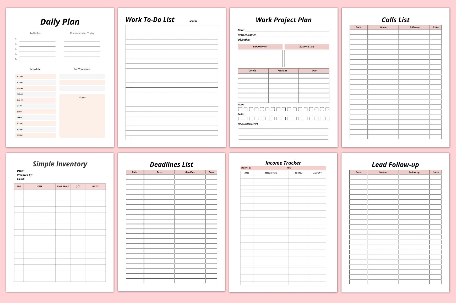 Craft Handmade Business Planner