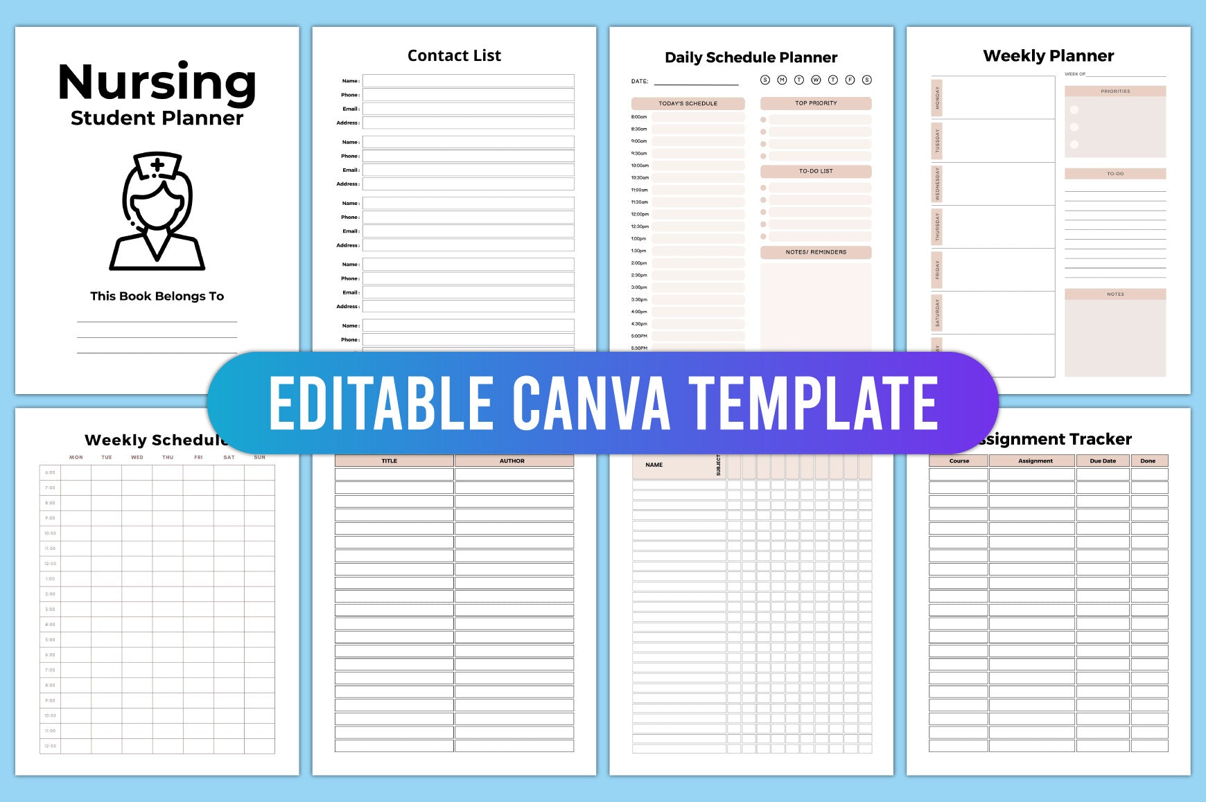 Nursing Student Planner