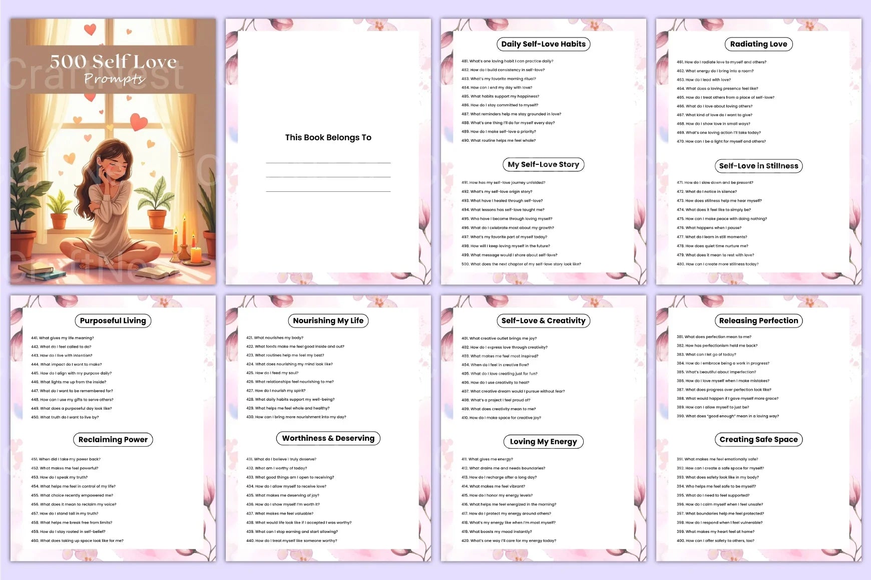 Self Love Prompts for Personal Growth - CraftNest - Digital Crafting and Art