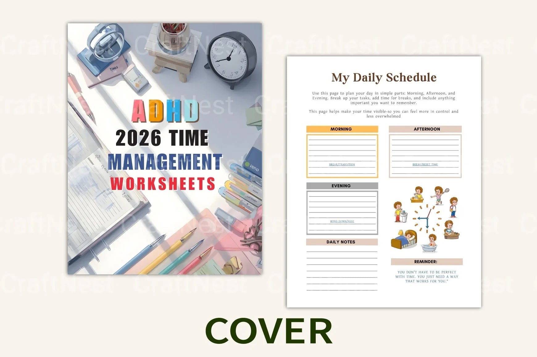 ADHD Time Management Worksheets for Improved Focus - CraftNest - Digital Crafting and Art