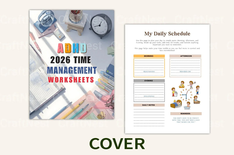 ADHD Time Management Worksheets for Improved Focus - CraftNest - Digital Crafting and Art