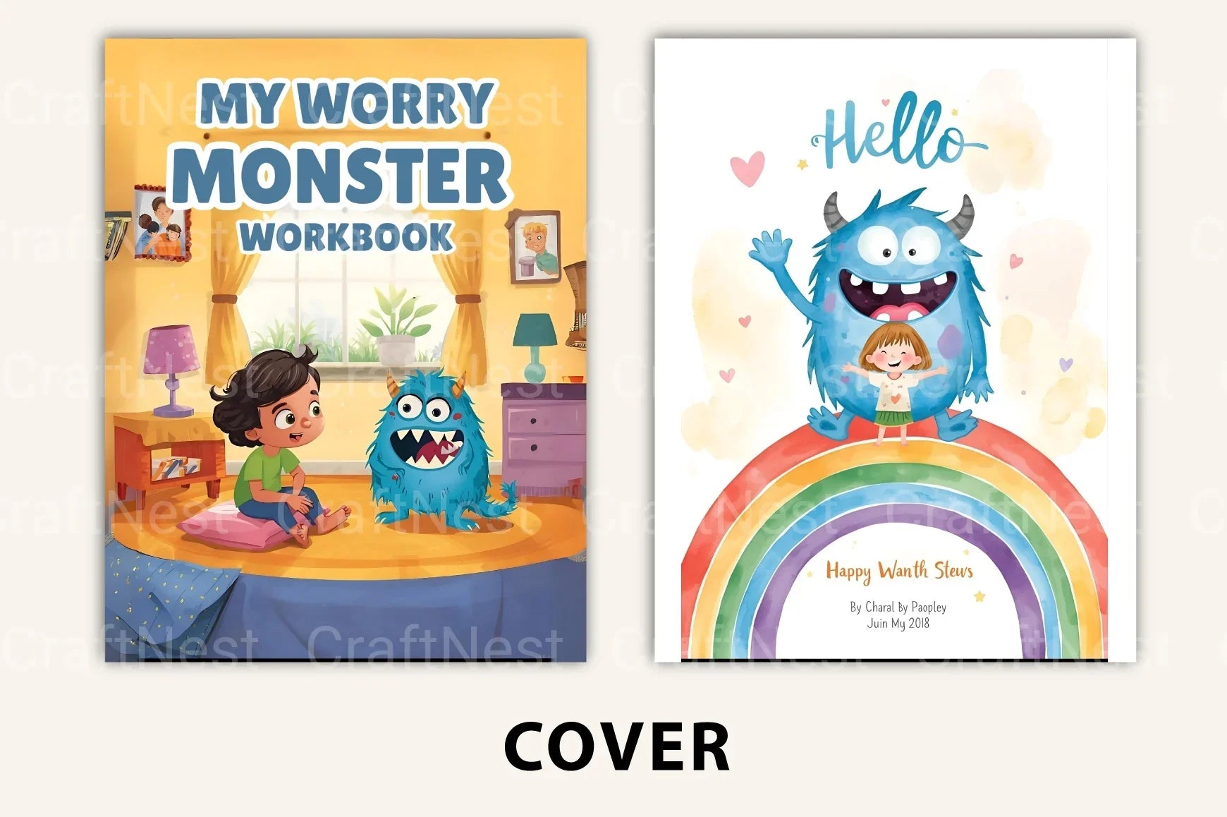 My Worry Monster Workbook: A Fun Guide for Kids - CraftNest - Digital Crafting and Art