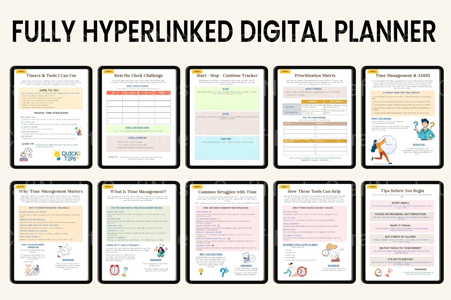 ADHD Time Management Worksheets for Improved Focus - CraftNest - Digital Crafting and Art
