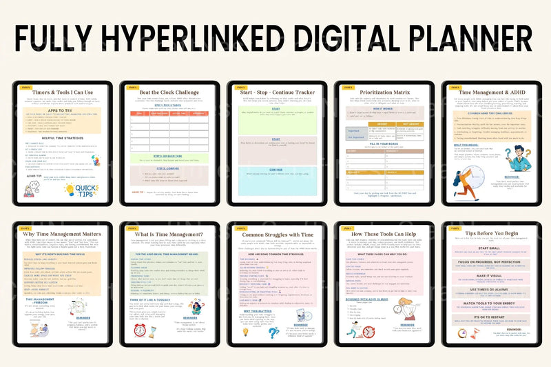 ADHD Time Management Worksheets for Improved Focus - CraftNest - Digital Crafting and Art