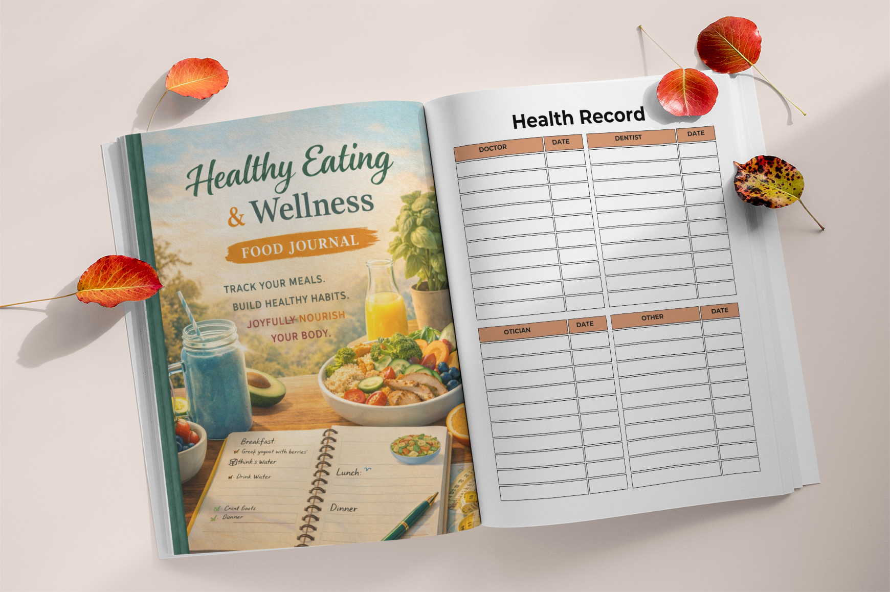 Healthy Eating Wellness Food Journal