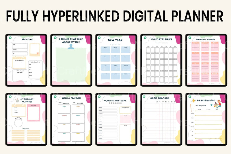 12-Month Kids Activity Organizer - CraftNest - Digital Crafting and Art